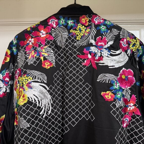 Colorful 3.1 Phillip Lim Floral Print Bomber Jacket sz M - Picture 3 of 6